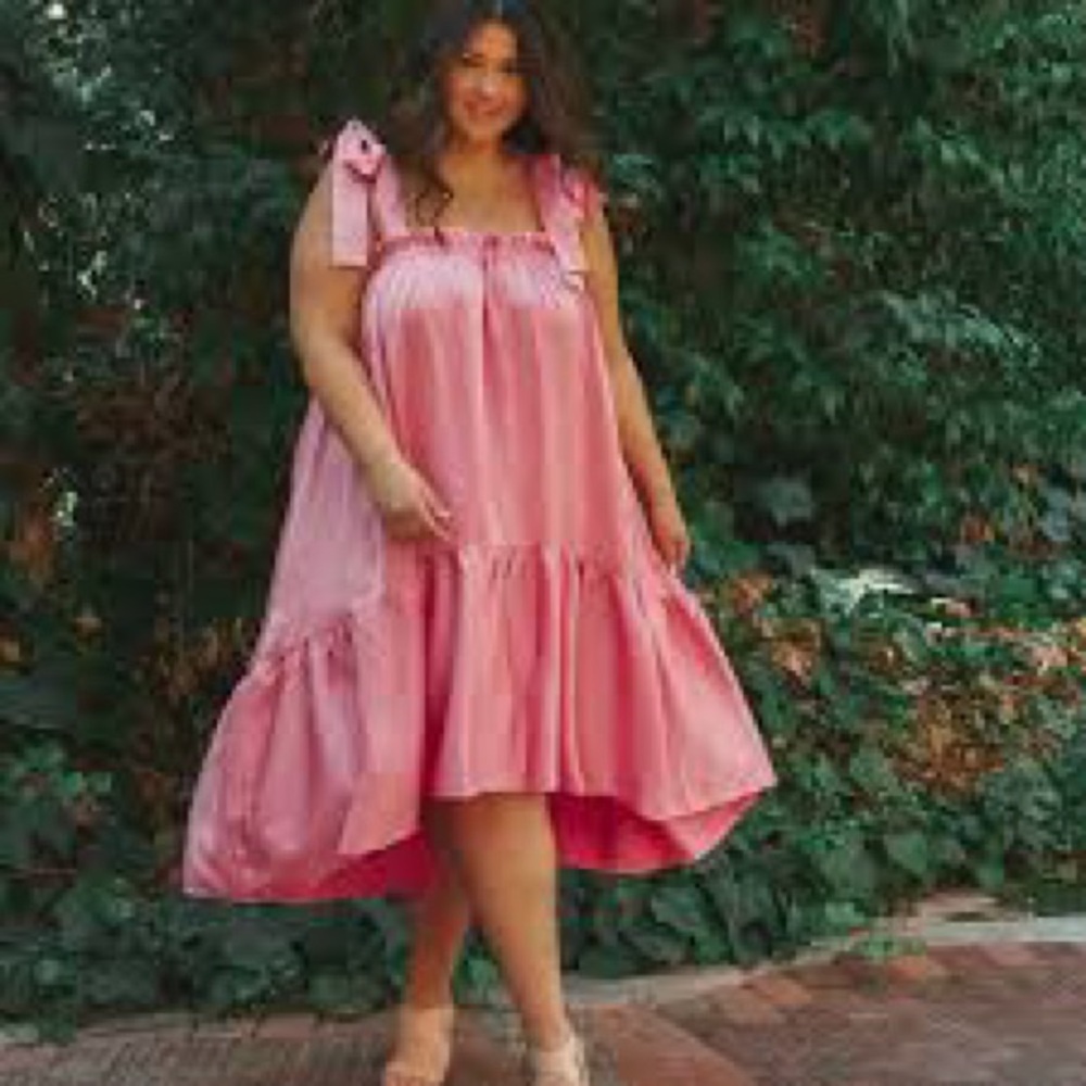 Eloquii Pink Ruffle Dress Size 22/24